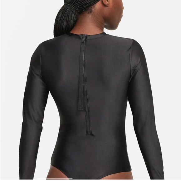 Jordan Essentials Women's Bodysuit Size Small Long Sleeves Back Zipper Tight Fit - Picture 2 of 15